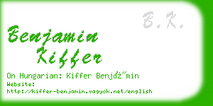 benjamin kiffer business card